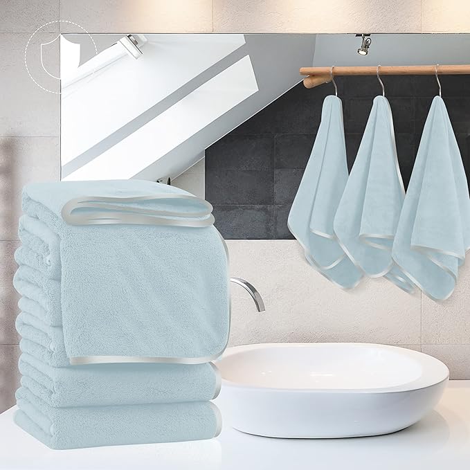 TENSTARS Silk Hemming Hand Towels - Image 5