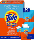 Tide Stain Remover for Clothes, Tide To Go Wipes, Instant Stain Remover for by Tide