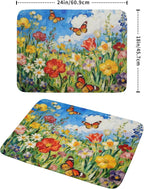 Floral Dish Drying Mat for Kitchen Counter 18x24 Spring Summer Theme Colorful - Image 2