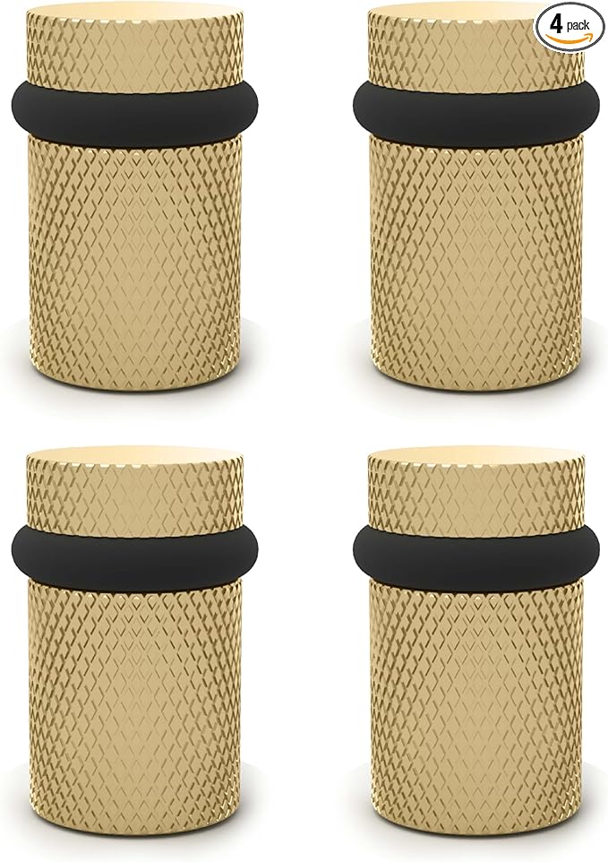 Mega Handles Knurled Floor Door Stopper, Quickly Installed Wall Protector by MegaHandles