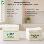 Flour Sack Towels | Tea Towel for Crafts| Kitchen Dish Cotton Blank Towel for - Image 4