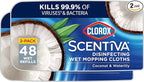 Clorox Scentiva Disinfecting Wet Mop Pad, Disposable Mop Heads, Coconut and by Clorox