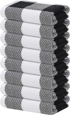 Homaxy 100% Cotton Waffle Weave Check Plaid Kitchen Towels, 13 x 28 Inches by Homaxy