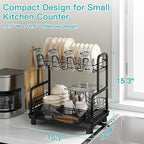 romision Capacity Dish Drainers Drying Rack, Metal Stainless Steel Rust Proof - Image 5
