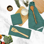 Serafina Home Dark Emerald Green Kitchen Hand Dish Towels: Oversized 28" x 18" - Image 7