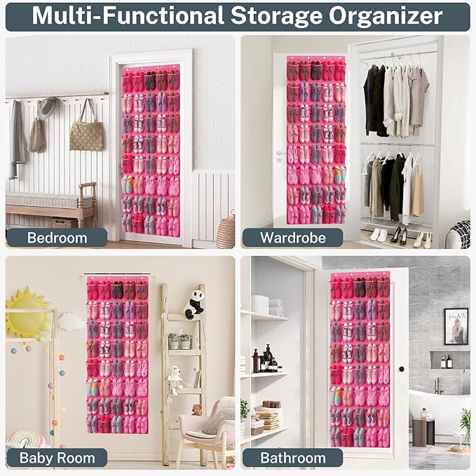 40-Pocket Over the Door Shoe Organizer - Image 7