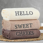 3 Pcs Hello Sweet Cheeks Hand Towels Farmhouse Decorative Embroidered Bathroom - Image 5