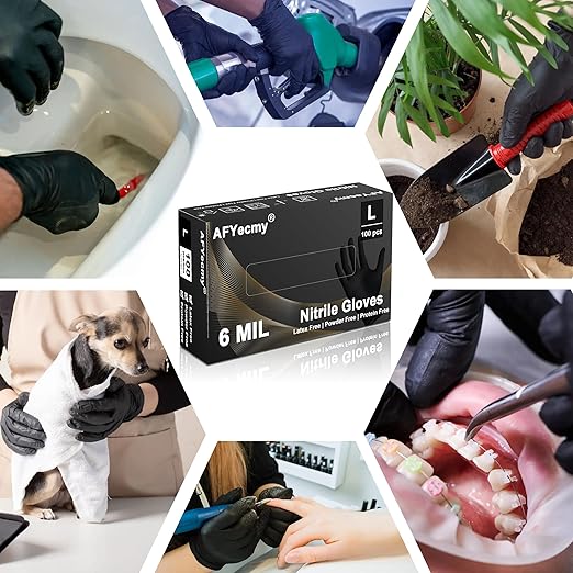 Disposable Nitrile Gloves, Chemical Resistant, Powder and Latex Free, Food Safe - Image 8