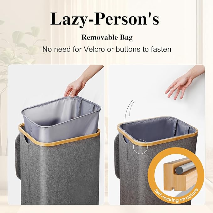 Large Laundry Hamper, 100L Waterproof Laundry Basket - Image 3