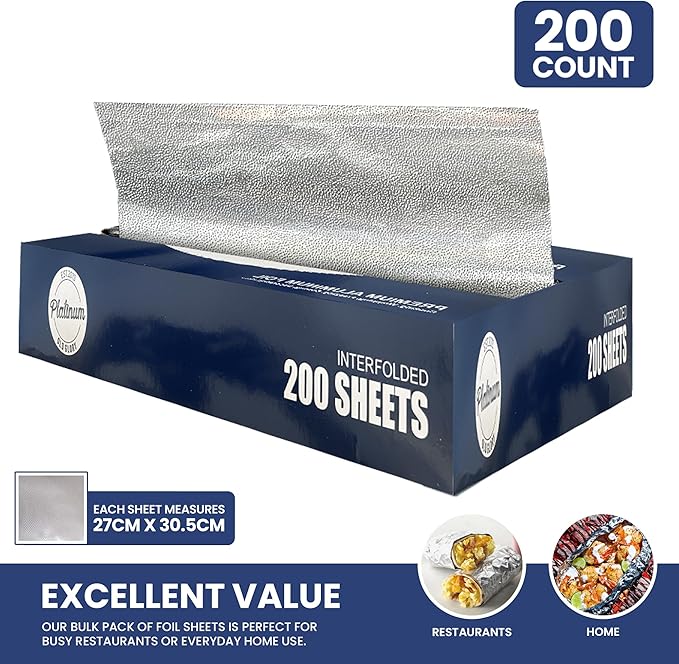 Pre-Cut Aluminum Foil Sheets 12" x 10.7" – Heavy-Duty, Pop-Up Disposable Sheets - Image 9