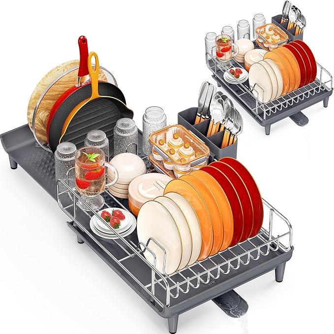 TOOLF Expandable Dish Rack, Dish Drying Rack by TOOLF