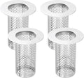 uxcell 4 Pack Shower Drain Strainer, 3.2" x 2.6" 304 Stainless Steel Floor by uxcell