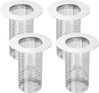 uxcell 4 Pack Shower Drain Strainer, 3.2" x 2.6" 304 Stainless Steel Floor by uxcell