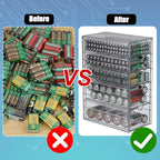 BTSKY Clear Plastic Battery Storage Organizer - Image 5