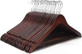 JS HANGER Wooden Coat Hangers, 20 Pack High Grade 17.5 Inch Wood Suit Hangers by JSHANGER