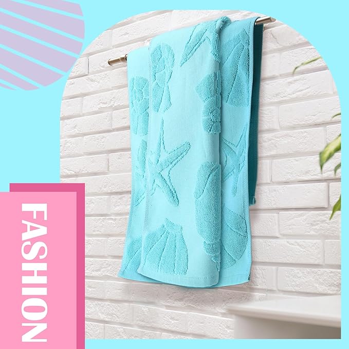 2 Pcs Coastal Hand Towels for Bathroom Ocean Beach Coastal Hand Towels 100% - Image 3