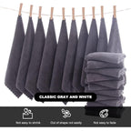 MOONQUEEN Microfiber Facial Cloths Fast Drying Washcloth 12 Pack - Image 3