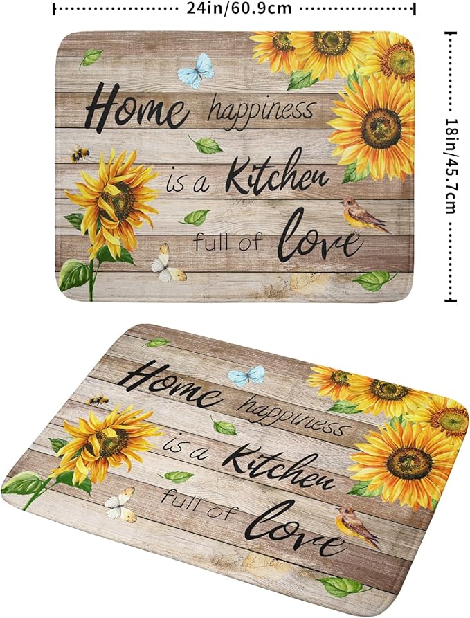 Sunflower Floral Dish Drying Mat - Image 2