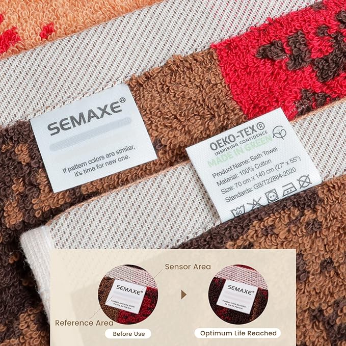 SEMAXE Luxury Bath Towel for Bathroom, 100% Cotton Towel - Image 5