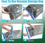 HIBAG Vacuum Storage Bags, 10 Space Saver Bags, Polyethylene, Jumbo & Large - Image 3