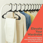 Black Plastic Hangers 10 Pack– Heavy-Duty Plastic Hangers Slim and Space-Saving - Image 9