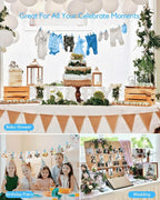 Blue Clothes Pins for Baby Shower, Mini Wooden Clothespins 1.4 Inch 50 PCS - Image 9