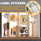 SpaceAid 4 Pack Bamboo Drawer Dividers - Image 4