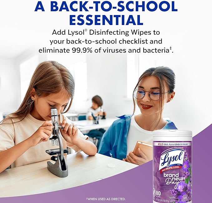 Lysol Disinfectant Wipes, Dorm Room Essentials, Cleaning Supplies - Image 10
