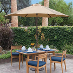 Blissun 7.5 ft Patio Umbrella, Yard Umbrella, Outdoor Market Umbrella with Push Button Tilt Crank (Tan) - Image 6