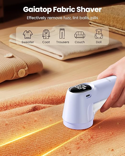 Gaiatop Fabric Shaver Rechargeable, Electric Lint Remover - Image 2