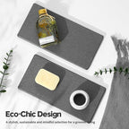 2PCS 10"x 5" Large Bathroom Sink Vanity Trays, Water Absorbing Diatomite Stone - Image 7
