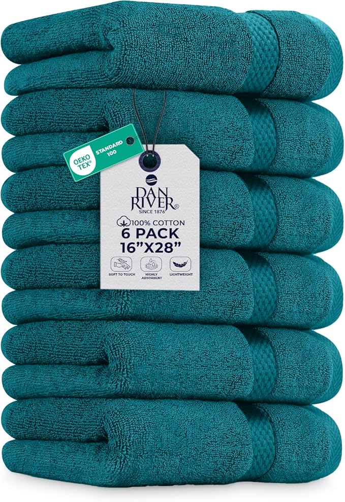 DAN RIVER 6-Pack Premium Hand Towels by DanRiver