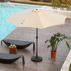 wikiwiki 80 Lbs Round Weighted Patio Umbrella Base, Free Standing Heavy Duty Base Water & Sand Filled Plastic Round Umbrella Base (Charcoal) - Image 5