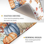Fall Watercolor Pumpkin Dish Drying Mat 18 x 24 Inch - Image 3
