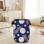 Baseballs and Stars Laundry Basket, Laundry Hamper Collapsible Oxford Cloth - Image 6