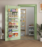 Over The Door Pantry Organizer, Wall Mount Spice Rack, Pantry Hanging Storage - Image 5