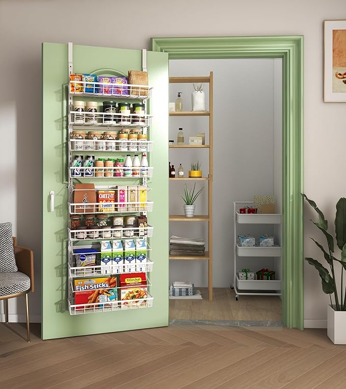 Over The Door Pantry Organizer, Wall Mount Spice Rack, Pantry Hanging Storage - Image 5