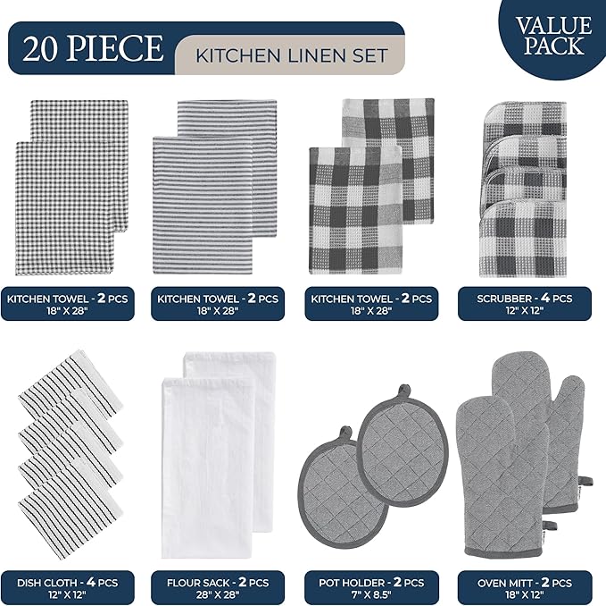 LANE LINEN Kitchen Towels and Dishcloths Sets - Image 2