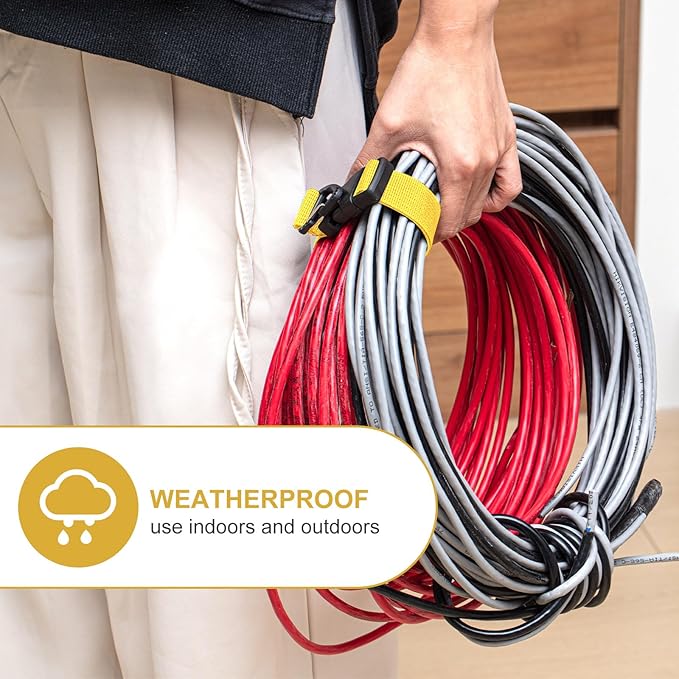 12 Pack 17 Inch Adjustable Extension Cord Holder Organizer - Image 4