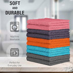 DecorRack 10 Pack 100% Cotton Wash Cloth, Luxurious Soft, 12 x 12 inch Ultra - Image 2