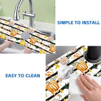 Thanksgiving Sink Faucet Absorbing Mat Autumn Pumpkin Floral Absorbent Fast - Image 5