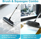 ITTAR Floor Scrub Brush with 55" Long Handle, Stainsless Steel Pole Heavy-Duty - Image 8