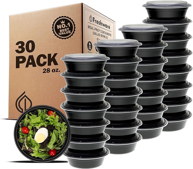 Freshware Meal Prep Bowl Containers Plastic Bowls by Freshware