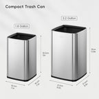 EKO 2-Pack Open Top Trash Can - Image 2
