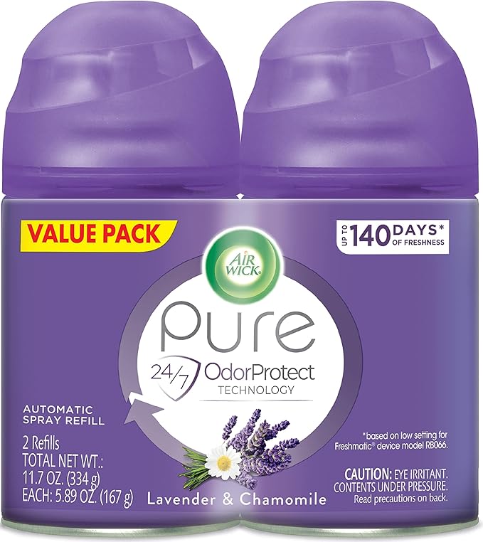 Air Wick Automatic Air Freshener Spray Refill, Lavender & Chamomile, Odor by AirWick
