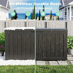 80 Gallon Outdoor Deck Box, Lockable Waterproof Outdoor Storage Boxes For Garden Tools,Indoor Cushions,Accessories Outside Storage Resin Weatherproof Container(Black) - Image 4