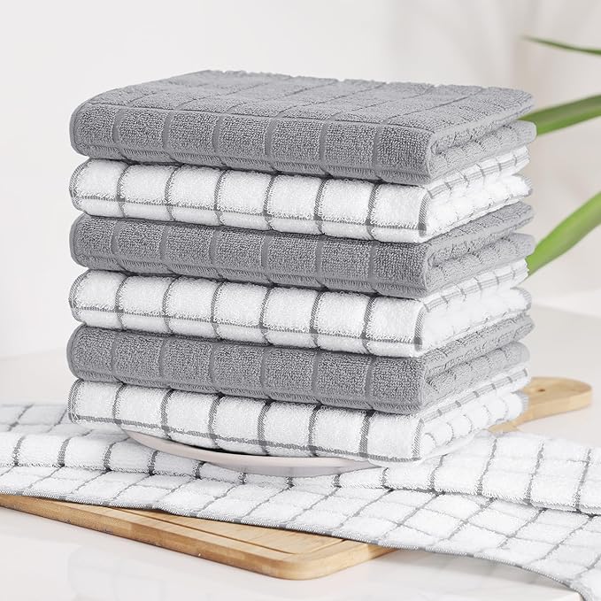 Homaxy Premium Cotton Kitchen Towels 16"x 28", Large Natural Ring Spun 390 GSM - Image 8