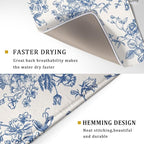Vintage Blue Floral Dish Drying Mat - Image 3
