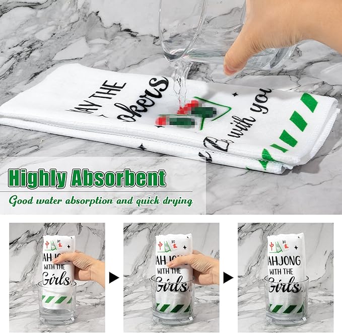 R HORSE Mahjong Kitchen Dish Towel - Image 3