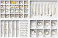 Velvet Jewelry Drawer Organizer Trays – Large White Stackable Jewelry Storage by pickpiff